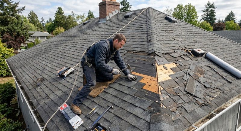 Damaged Roof Repair in Morrisville, PA