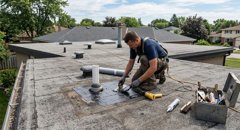 Rubber Roof Repair in Norristown, PA