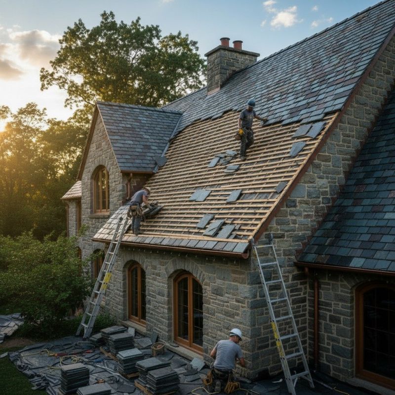 Slate Roof Replacement in Media, PA