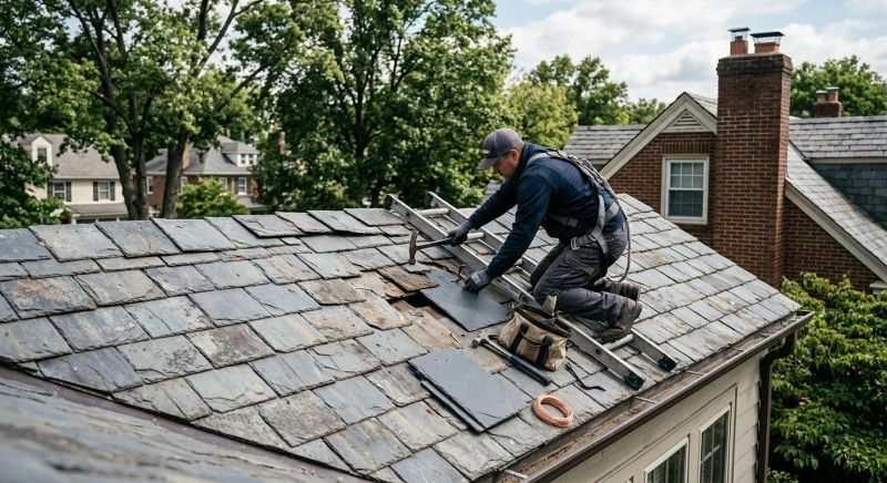 Slate Shingles Repair in Warrington, PA