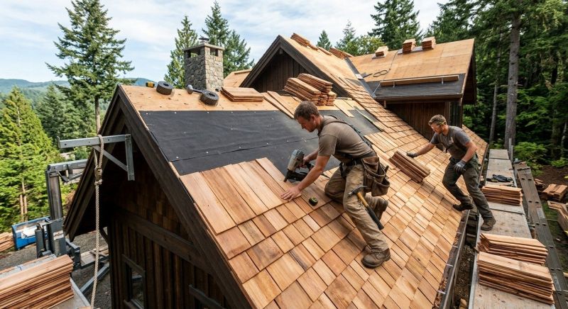 Wood Roofing Installation in Newtown, PA