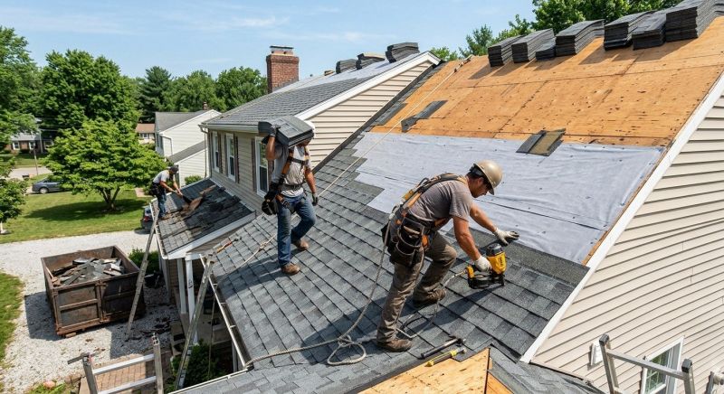 Hip Roof Shingle Replacement